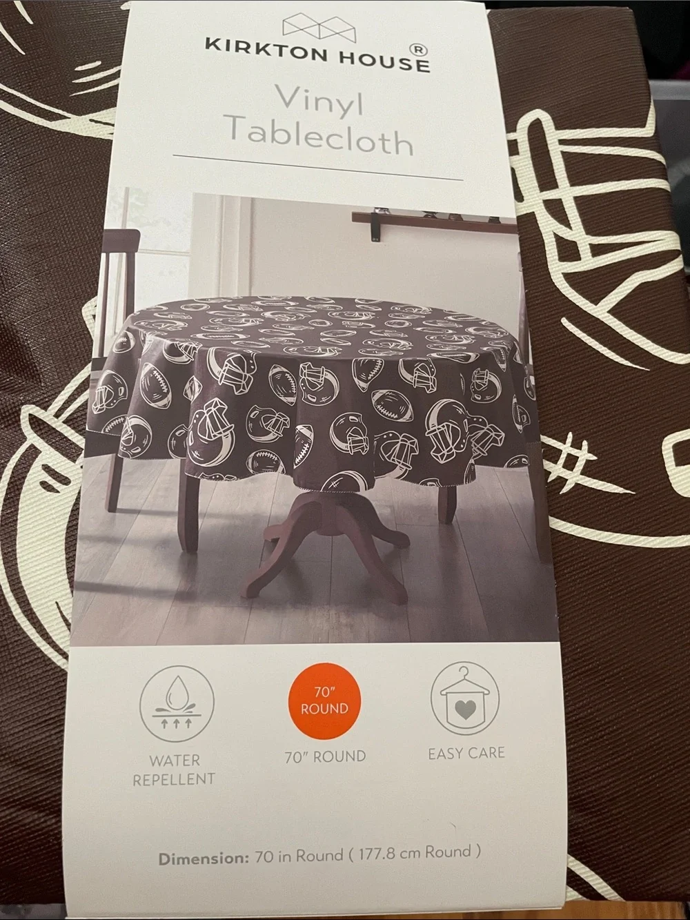 Football season is here Vinyl Tablecloths And serving tray